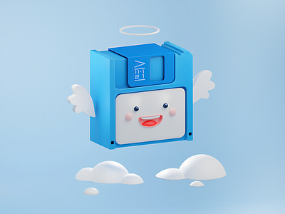 Floppy 3d 3dcharacter blender character cycles heaven illustration