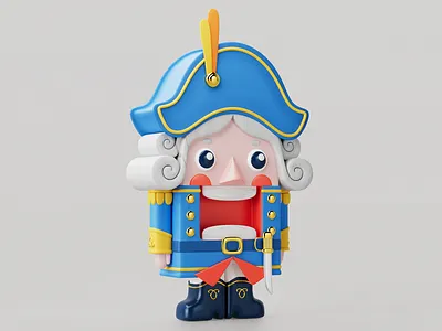 Nutcracker 3d blender character illustration nutcracker redshift