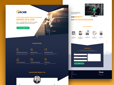 Lacar landingPage app branding contact design how it works icons infographic landingpage mobile app ui uiux user interface ux web website