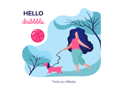 Hello Dribbble dribbble hello illustration vector