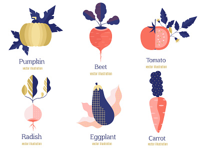 Vegetables flat illustration illustrator logo vector vectorillustration vegetable