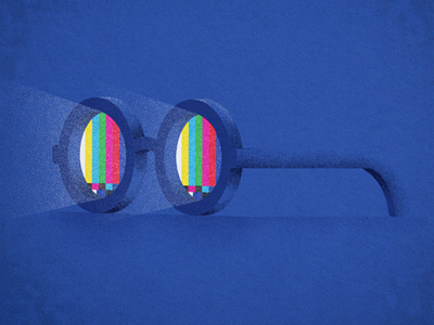 No Signal digital glasses illustration sunglasses tv vector