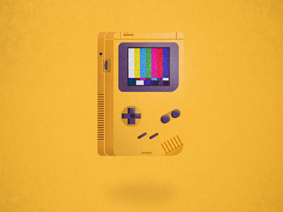 No signal IV digital gameboy illustration tv vector videogame yellow