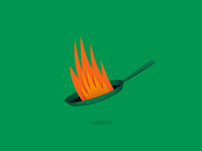 Is the dinner ready? design digital fire flame fuego icon illustration ilustración logo vector