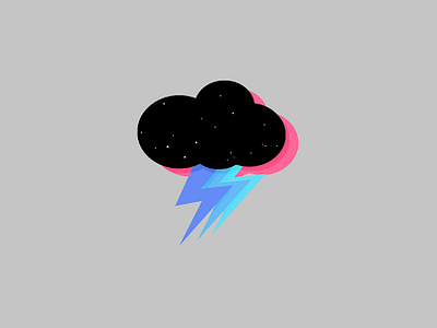 Weird cloud cloud design digital icon illustration ilustracion logo nube space thunder vector