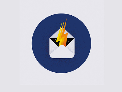 check your email correo design digital email icon illistration ilustracion logo mensaje thunder