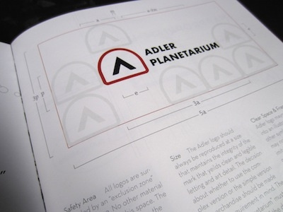 Adler Planetarium identity Guideline adler book branding color design drawing graphic grid guideline identity layout logo photo photography planterium quote sketch structure system