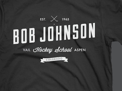 Bob Johnson Hockey T-Shirts 2 aspen bob colorado design graphic gray great hockey ice johnson school shirt tshirt typography vail