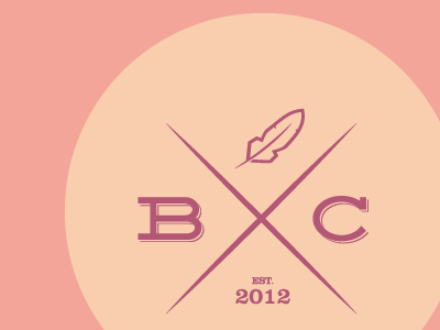 Betzy Cabrices Jewelry 2012 bc betzy cabrices circle cross design est feather graphic graphic design hipster initials jewelry letters logo pink tan