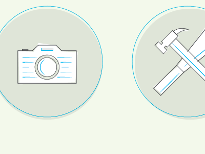 ArtsWest 34 blue brush camera circle concept design graphic green hammer icon icons infographic paint pencil