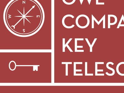 Icons adobe compass design direction graphic icon icons illustration illustrator key owl red telescope white