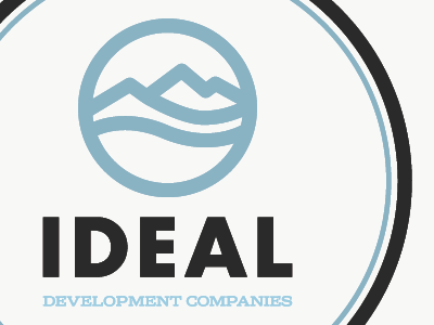 Ideal Logo 3 black blue circle color companies company design development graphic icon land logo mountain nature oars orange red retro river script simple wave