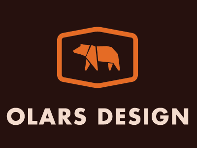 Olars Design Bear animal background bear brown design graphic icon identity logo olars orange texture typography vector wilderness
