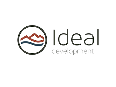 Ideal Development Companies Logo black blue circle client color companies company design development freelance graphic icon land logo mountain nature olars orange red retro river script simple type typography wave