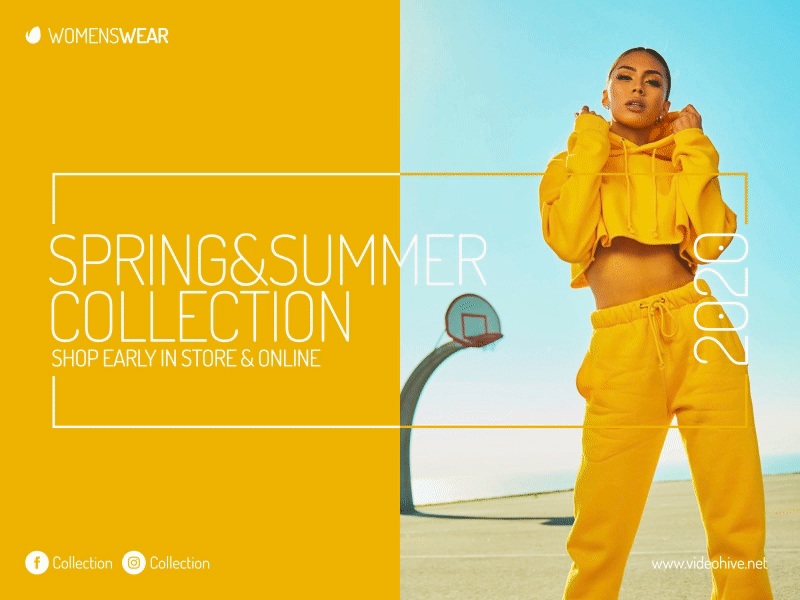 Spring&Summer Collection after affects cloth collection fashion lines minimal poster spring summer wind yellow