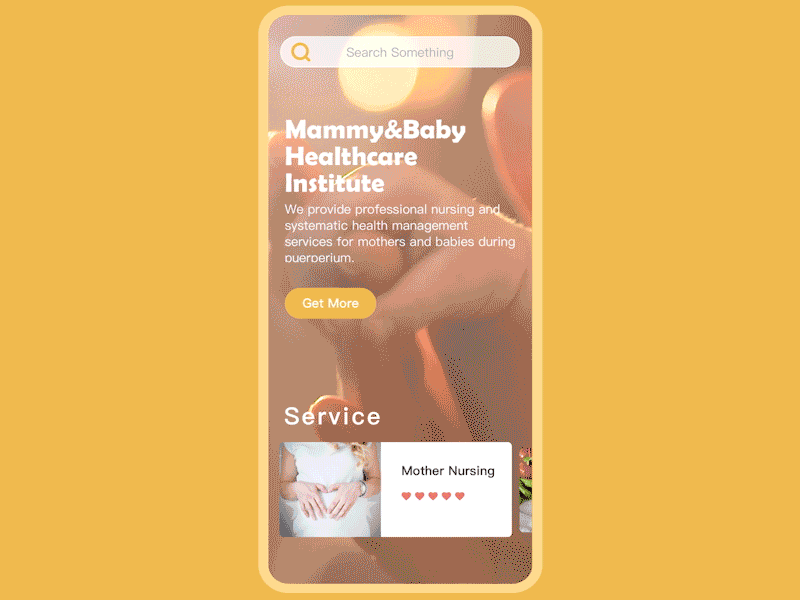 Motion exercise animation baby app motherhood motion art ui