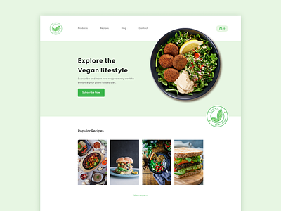 Vegan Junction - Landing Page landingpage ui uidesign userexperience userinterface ux uxdesign vegan web webdesign