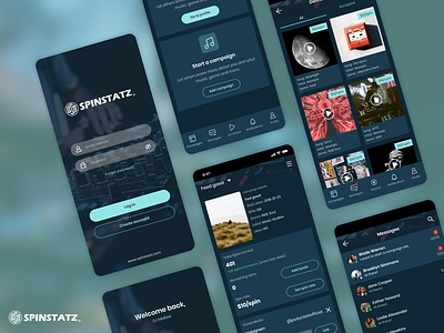 Spinstatz App app app design design mobile musicapp ui uidesign ux