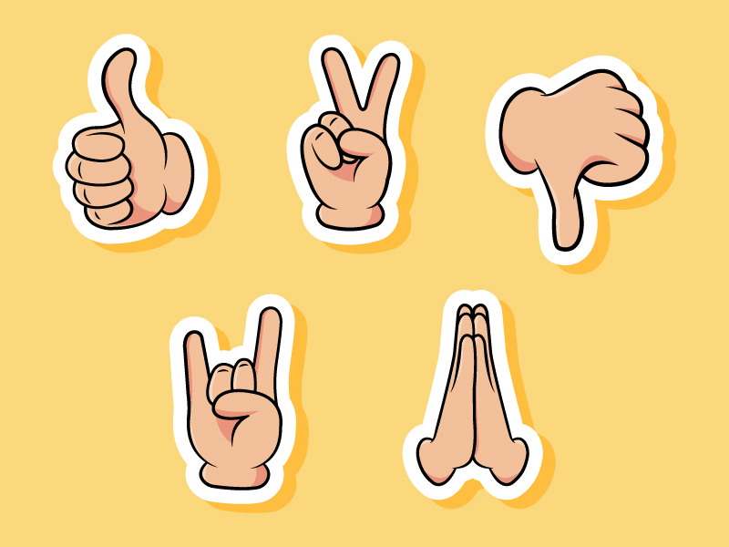 Download Hand Emoji Stickers by Pravin Nakarmi on Dribbble