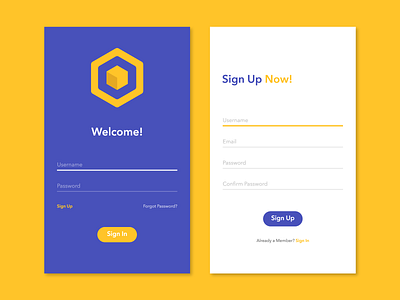 Daily UI 001 - Sign Up app dailyui login mobile sign in signup ui ux