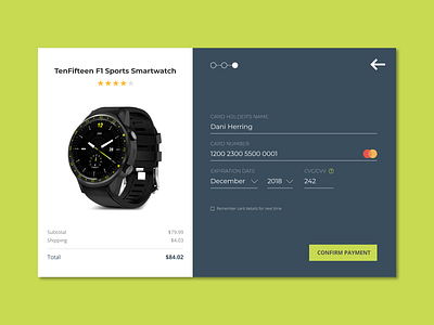 Daily UI 002 Credit Card Checkout