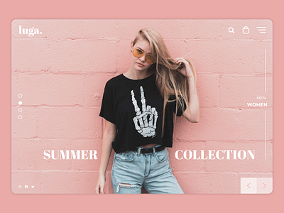 Daily UI 003 Landing Page (Above The Fold) above the fold dailyui ecommerce fashion landing page summer tshirts ui ux web design