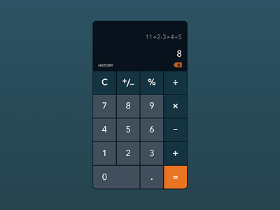 Daily UI 004 Calculator app app design calculator dailyui mobile standard ui ux