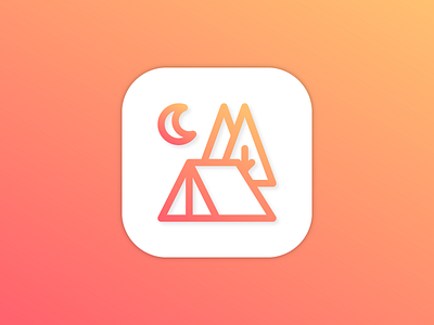 Daily UI 005 App Icon app app icon camping dailyui hiking icon illustration minimal travel ui ux