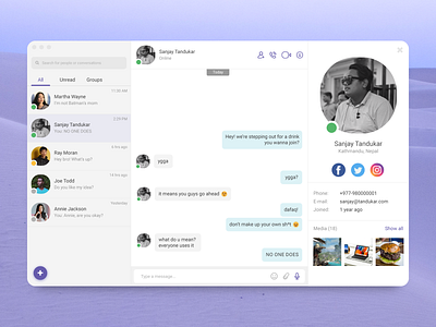 Daily UI 013 Direct Messaging