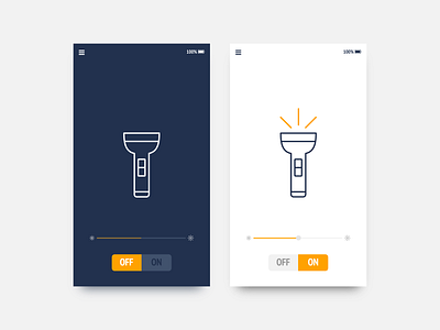 Daily UI 015 On/Off Switch app app design dailyui flash mobile onoff switch torch ui ux