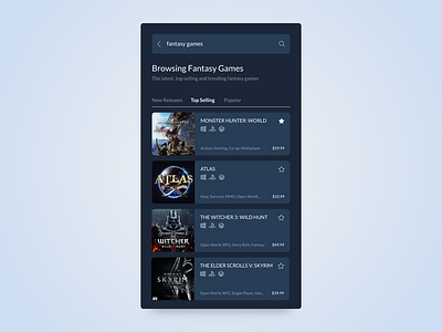 Daily UI 022 Search app dailyui gaming mobile search search bar ui ux
