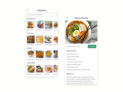 Daily UI 040 Recipe