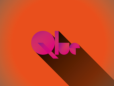 Qlue logo naming retro wordmark