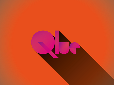 Qlue logo naming retro wordmark