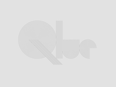 Mo[i]re Qlues logo naming retro stone garden thinlineseries wordmark
