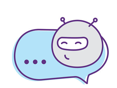 Chatbot cartoon chatbot icon illustration logo