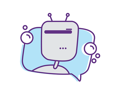 Chatbot cartoon chatbot icon illustration logo