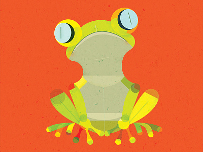 Lemur Tree Frog animal cute flat frog graphic simple texture vector