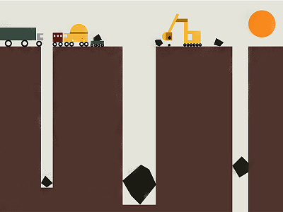 Dig construction geometric simple vector vehicles
