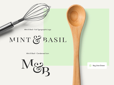 Mint & Basil Branding branding connell connell mccarthy logo logo design logos mccarthy mint basil typographic typography