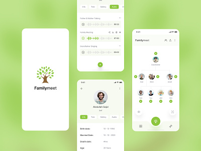 Familymeet - Family Tree App Concept app family family tree family tree app mobile product design tree typogaphy ui ux