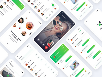 Freedom messaging app audio call chatting app communication app group chat ios app media messaging messaging app social social media ui ux video call