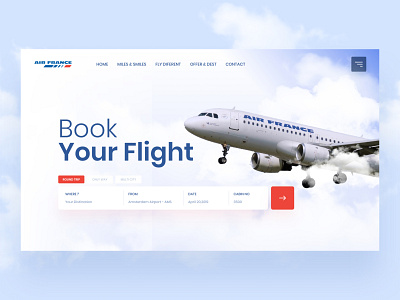Air France - Landing Page biman booking designer landing landingpage typogaphy ui uidesign ux webdesign webdesigner website