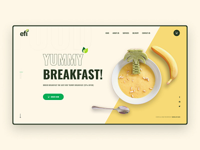 Food Order Landing Page clean food food landing landing restaurant landing restaurent typogaphy ui ux webdesign webdesigner website