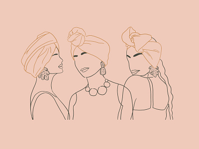 Headwrap Girls art design fashion fashion illustration graphic design illustration procreate