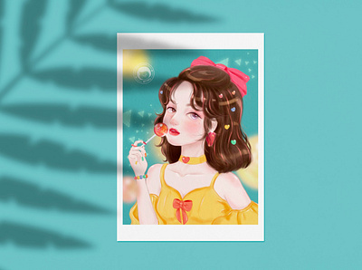 Miss lollipop illustration ipad lollipop 手绘 插图