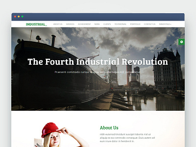 INDUSTRIAL - Multipurpose Corporate Responsive HTML Template html modern multiple page one page portfolio responsive simple single page template theme ui website design