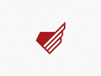 solid & winged logo ruby wing