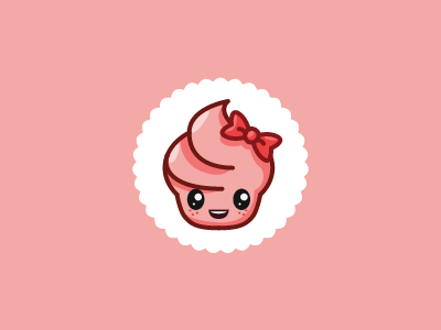 cupcake.3 branding character cupcake cute vector