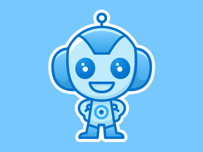 robot character cute kawaii logo machine robot